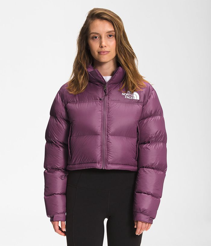 The North Face Nuptse Short Womens Puffer Jacket Purple 952873-QCJ